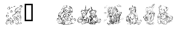 KR Holiday Teddies font preview